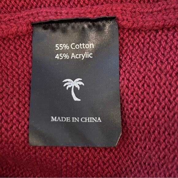 Tasi Malibu Maroon Aztec Embroidered Fringe Poncho NWT Boho Western - Picture 12 of 12